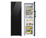 Lodówka i zamrażarka Lodówka Samsung RR39C76C322 EF Bespoke No Frost 186cm Czarne Szkło AI 387L